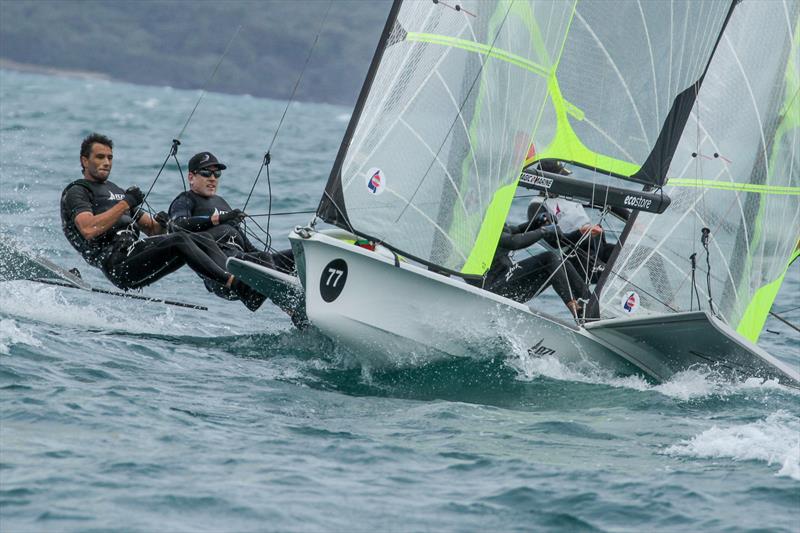 Peter Burling and Blair Tuke - 49er - Hyundai Worlds - Day 2 , December 4, , Auckland NZ - photo © Richard Gladwell / Sail-World.com