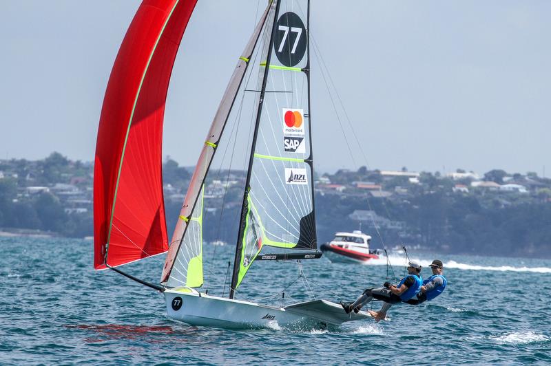 Peter Burling and Blair Tuke - 49er - Hyundai Worlds - Day 3 , December 5, , Auckland NZ photo copyright Richard Gladwell taken at Royal Akarana Yacht Club and featuring the 49er class