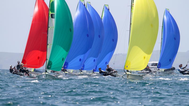 49er - Hyundai Worlds - Day 3 , December 5, , Auckland NZ photo copyright Richard Gladwell taken at Royal Akarana Yacht Club and featuring the 49er class