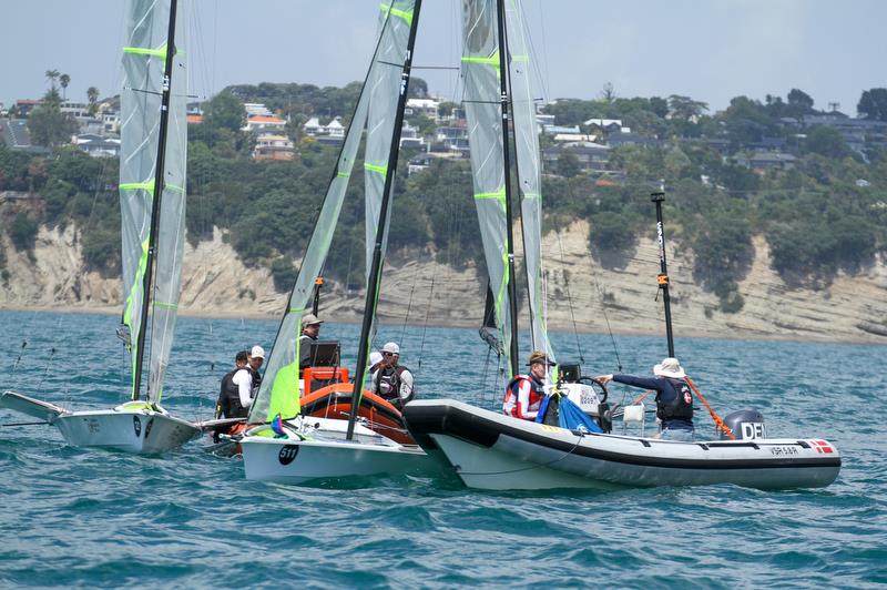 49er - Hyundai Worlds - Day 3 , December 5, , Auckland NZ photo copyright Richard Gladwell taken at Royal Akarana Yacht Club and featuring the 49er class