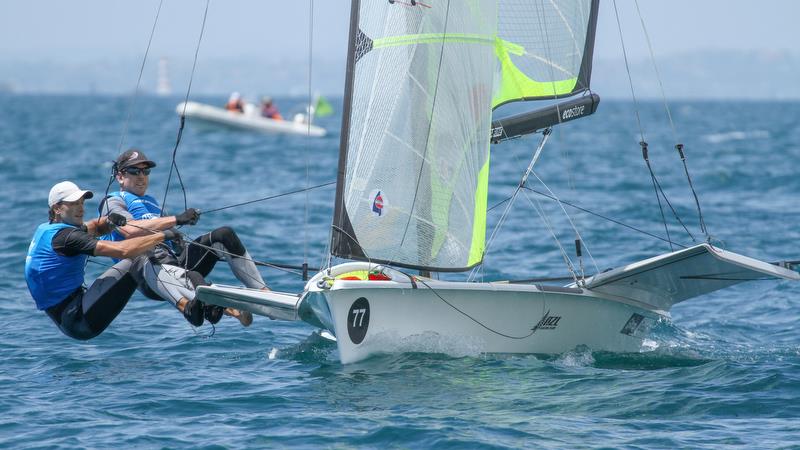 Peter Burling and Blair Tuke - 49er - Hyundai Worlds - Day 3 , December 5, , Auckland NZ - photo © Richard Gladwell