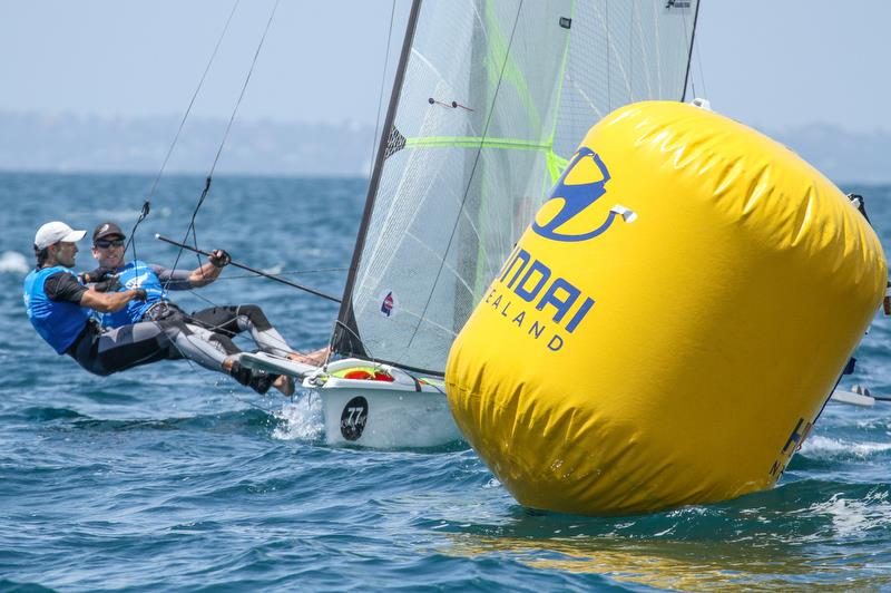 Peter Burling and Blair Tuke - 49er - Hyundai Worlds - Day 3 , December 5, , Auckland NZ photo copyright Richard Gladwell taken at Royal Akarana Yacht Club and featuring the 49er class