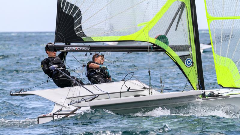 49er - Hyundai Worlds - Day 3 , December 5, , Auckland NZ photo copyright Richard Gladwell taken at Royal Akarana Yacht Club and featuring the 49er class