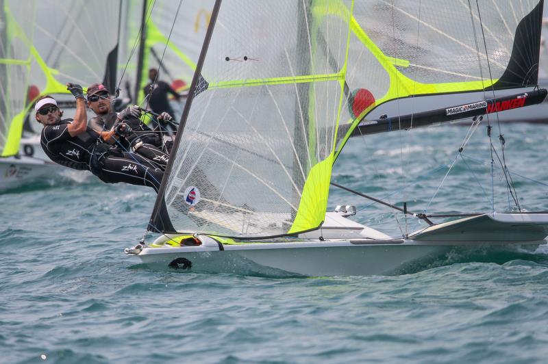 Logan Dunning Beck & Oscar Gunn (NZL) - 49er - Hyundai Worlds - Day 4 , December 6, , Auckland NZ - photo © Richard Gladwell / Sail-World.com