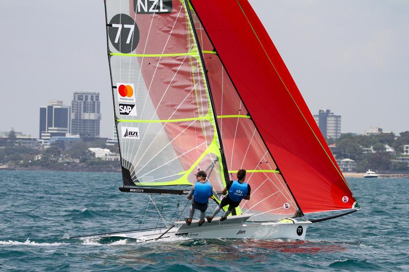 Peter Burling & Blair Tuke (NZL) 49er - Hyundai Worlds - Day 4, December 6, , Auckland NZ photo copyright Richard Gladwell / Sail-World.com taken at Royal Akarana Yacht Club and featuring the 49er class