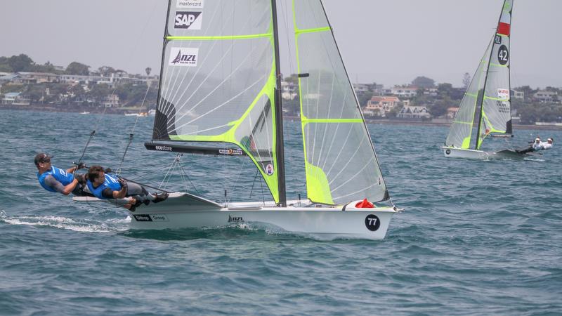 Peter Burling & Blair Tuke (NZL) 49er - Hyundai Worlds - Day 4, December 6, , Auckland NZ photo copyright Richard Gladwell / Sail-World.com taken at Royal Akarana Yacht Club and featuring the 49er class