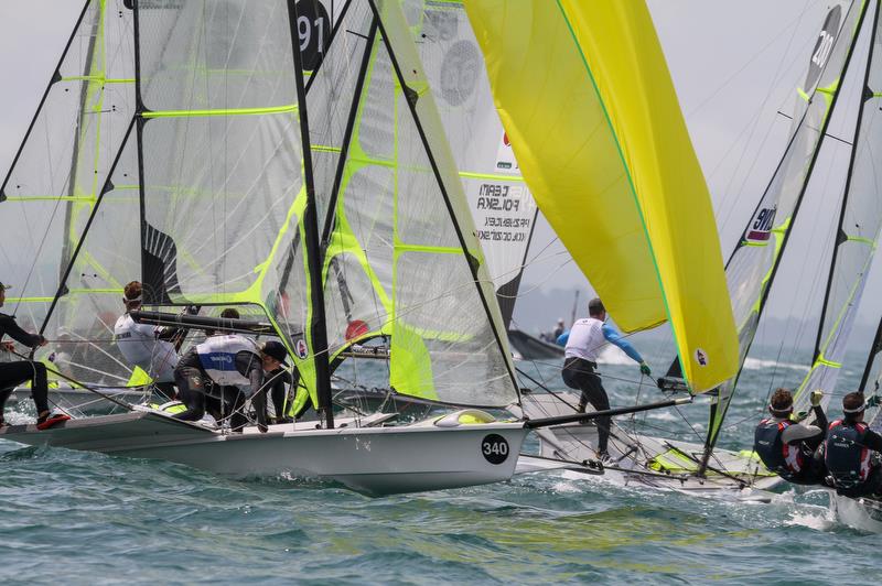 - 49er Worlds, - Day 5 - Auckland , December 3-8, 2019 photo copyright Richard Gladwell / Sail-World.com taken at Royal Akarana Yacht Club and featuring the 49er class