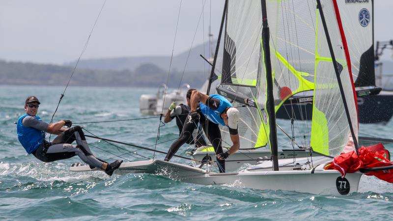 Peter Burling and Blair Tuke - 49er Worlds, - Day 5 - Auckland , December 3-8, photo copyright Richard Gladwell / Sail-World.com taken at Royal Akarana Yacht Club and featuring the 49er class