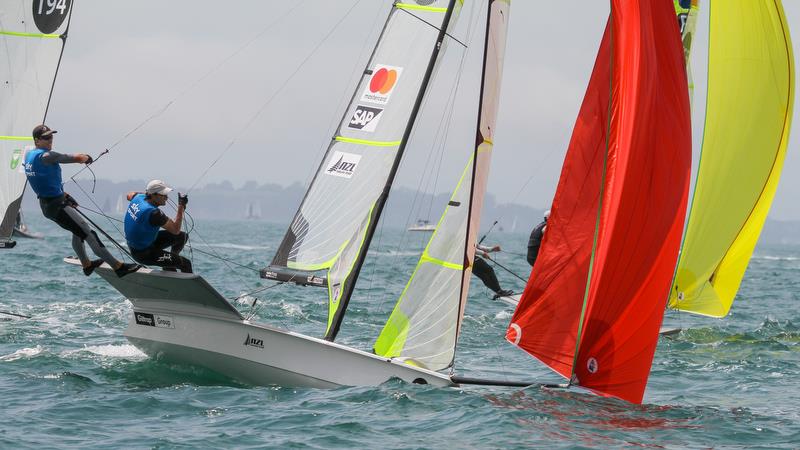 Peter Burling and Blair Tuke - 49er - 49er Worlds, - Day 5 - Auckland , December 3-8, photo copyright Richard Gladwell / Sail-World.com taken at Royal Akarana Yacht Club and featuring the 49er class