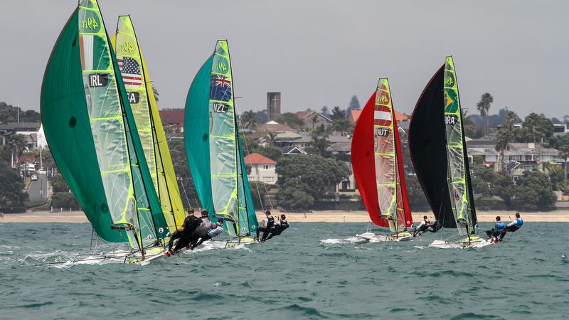 - 49er Worlds, - Day 5 - Auckland , December 3-8, 2019 photo copyright Richard Gladwell / Sail-World.com taken at Royal Akarana Yacht Club and featuring the 49er class