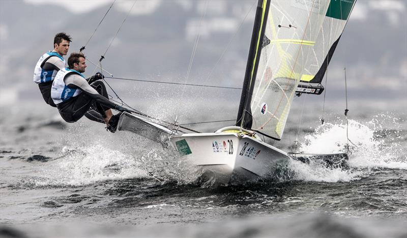 World Cup Series Enoshima 2019 - Joel Turner front Tom Needham helm credit World Sailing - Sailing Energy - photo © Pedro Martinez / Sailing Energy / World Sailing