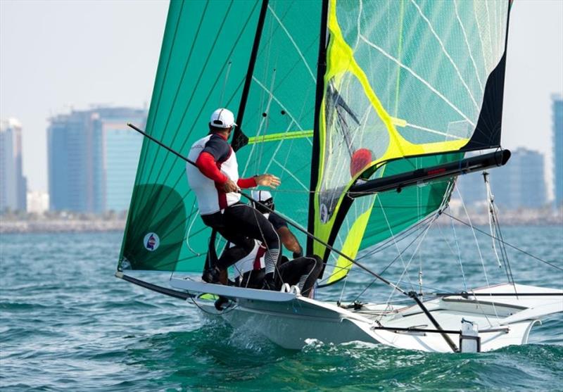 Omani sailors at 2020 World 49er Championship photo copyright Oman Sail taken at Royal Geelong Yacht Club and featuring the 49er class