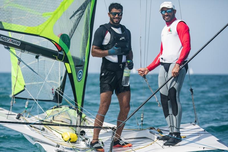 Omani sailors at 2020 World 49er Championship photo copyright Oman Sail taken at Royal Geelong Yacht Club and featuring the 49er class