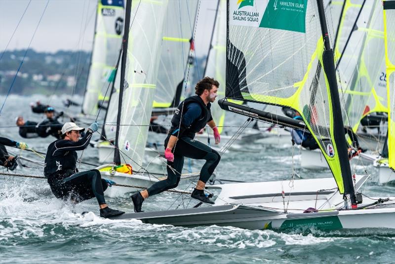 David Gilmour and Lachy Gilmour - 2020 49er, 49er FX & Nacra 17 World Championships, day 3 photo copyright Beau Outteridge / Australian Sailing Team taken at Royal Geelong Yacht Club and featuring the 49er class
