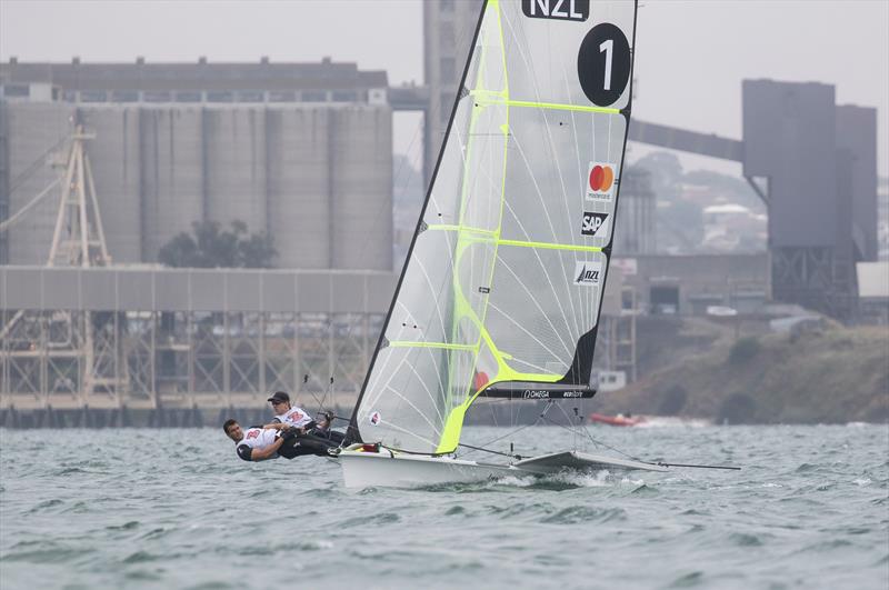 Peter Burling and Blair Tuke - 49er - Day 3 - 2020 World Championships - Royal Geelong Yacht Club - February 2020 photo copyright Bill Phillips taken at Royal Geelong Yacht Club and featuring the 49er class