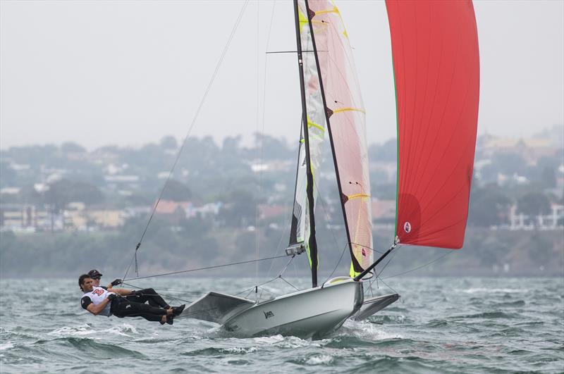 Peter Burling and Blair Tuke - 49er - Day 4 - 2020 World Championships - Royal Geelong Yacht Club - February 2020 photo copyright Bill Phillips taken at Royal Geelong Yacht Club and featuring the 49er class