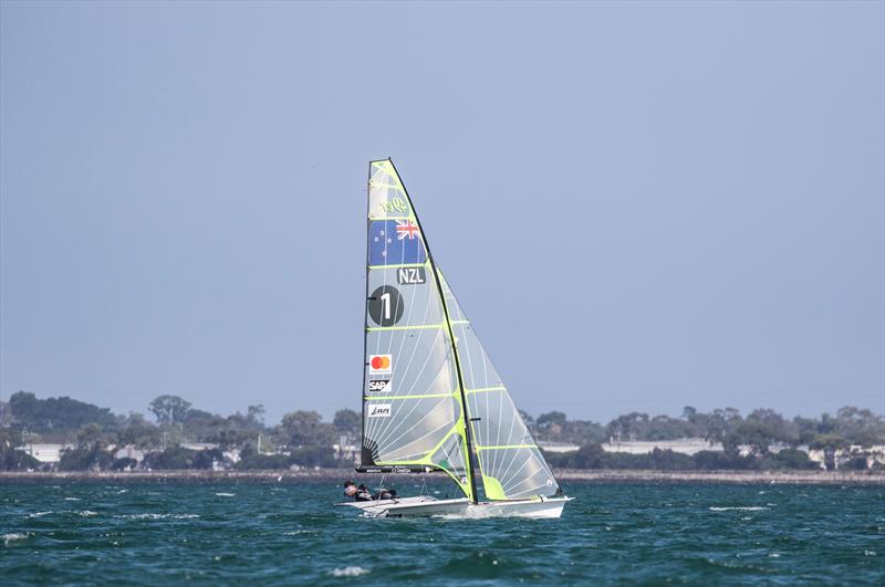 Peter Burling and Blair Tuke - 49er - Day 4 - 2020 World Championships - Royal Geelong Yacht Club - February 2020 photo copyright Bill Phillips taken at Royal Geelong Yacht Club and featuring the 49er class