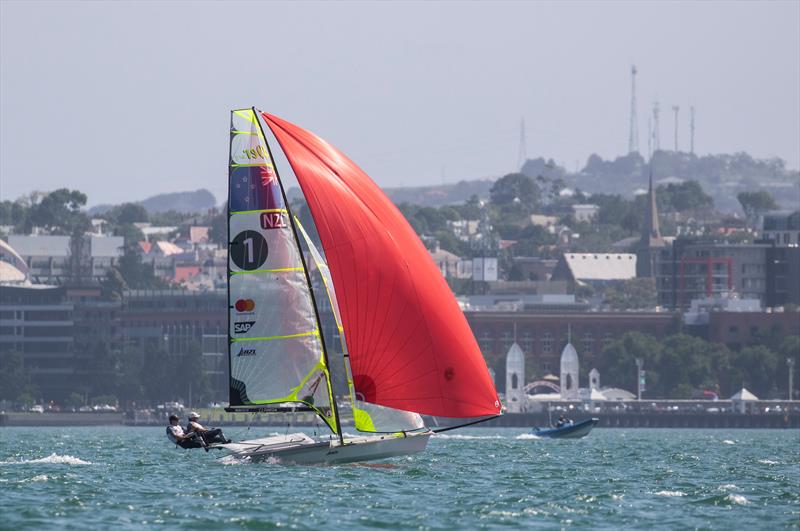 Peter Burling and Blair Tuke - 49er - Day 4 - 2020 World Championships - Royal Geelong Yacht Club - February 2020 photo copyright Bill Phillips taken at Royal Geelong Yacht Club and featuring the 49er class