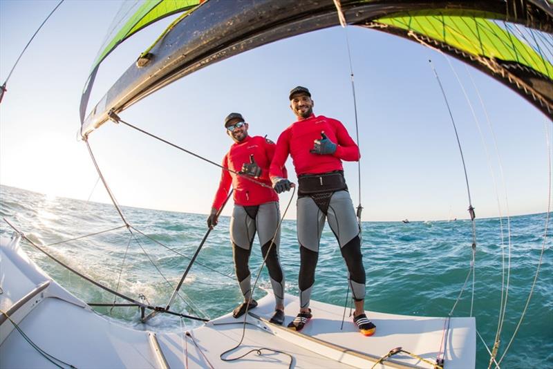 Musab Al Hadi and Waleed Al Kindi at 2020 World 49er Championship - photo © Oman Sail