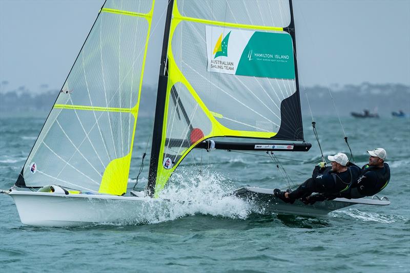 2020 49er, 49erFX and Nacra 17 World Championships photo copyright Beau Outteridge taken at Royal Geelong Yacht Club and featuring the 49er class