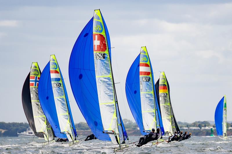 Large international fields are a hallmark of Kiel Week: Here the 49er photo copyright www.segel-bilder.de taken at  and featuring the 49er class