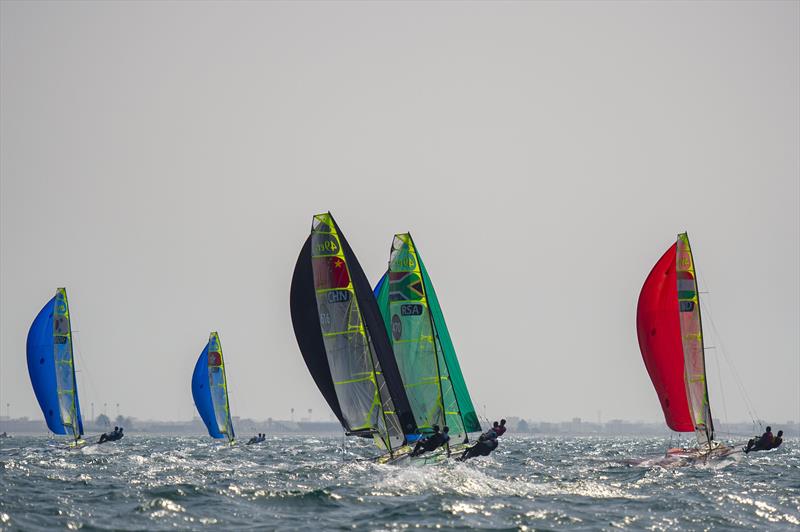 2021 Mussanah Open Championship - Day 2 photo copyright Oman Sail taken at  and featuring the 49er class