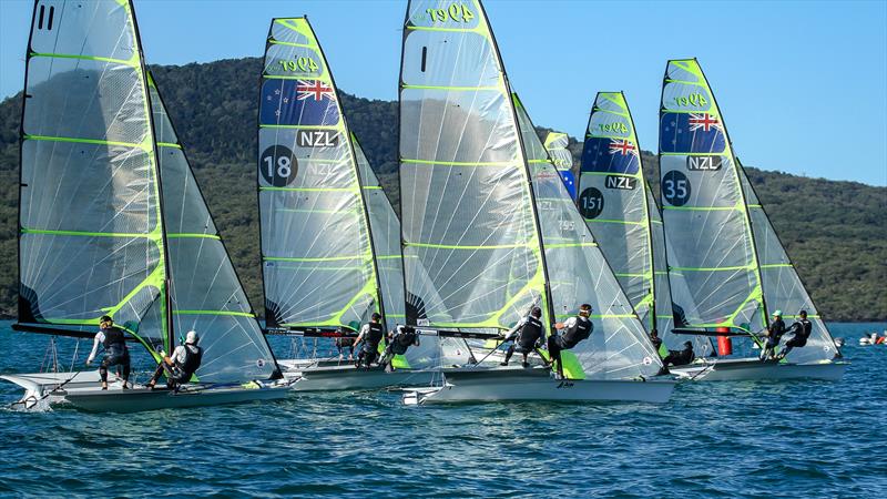 Oceanbridge NZL Sailing Regatta - Wakatere BC April 11, 2021 photo copyright Richard Gladwell / Sail-World.com / nz taken at Wakatere Boating Club and featuring the 49er class