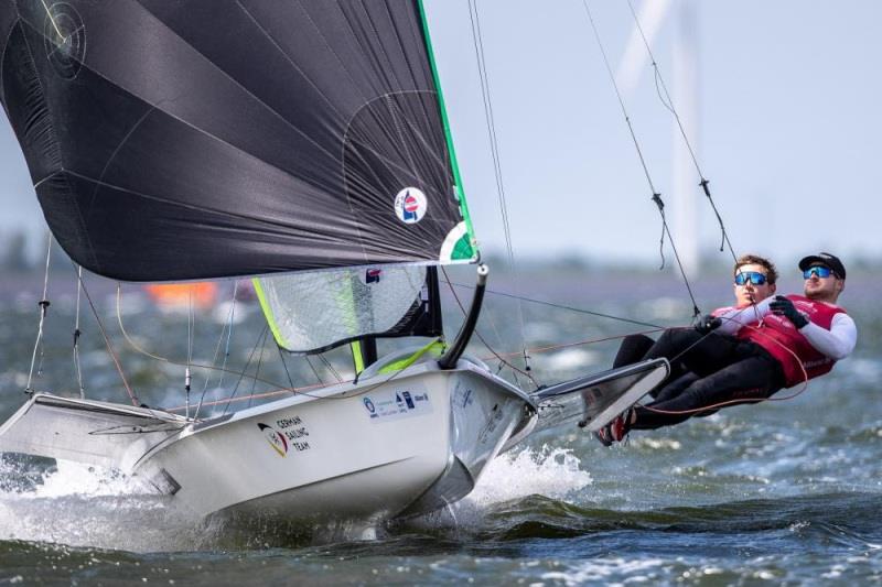 2021 Hempel World Cup Series - Allianz Regatta photo copyright World Sailing taken at Regatta Center Medemblik and featuring the 49er class