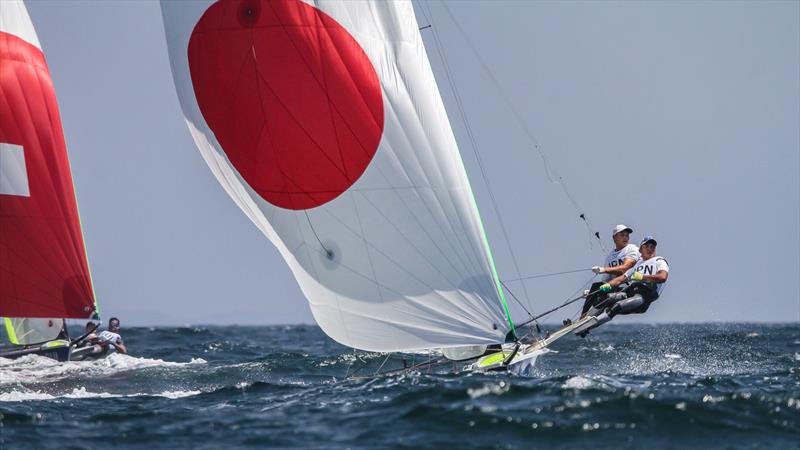 Tokyo2020 - Day 4 - July, 28, - Enoshima, Japan. Leo Takahashi and Ibuki Koizumi (JPN) - photo © Richard Gladwell - Sail-World.com / nz