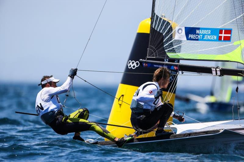 Jonas Warrer and Jakob Precht Jensen (DEN) on Tokyo 2020 Olympic Sailing Competition Day 5 - photo © Sailing Energy / World Sailing