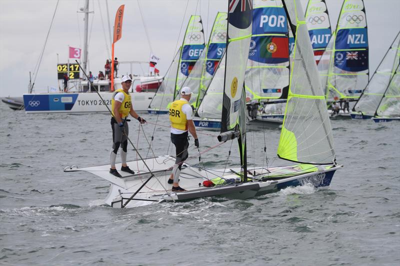  Tokyo2020 - Day 6- July, 30, 2021 - Dylan Fletcher/Stuart Bithell (GBR) 49er - Enoshima, Japan. - photo © Richard Gladwell 