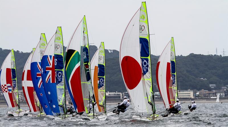 Tokyo2020 - Day 6- July, 30, - 49er - Enoshima, Japan photo copyright Richard Gladwell  taken at  and featuring the 49er class