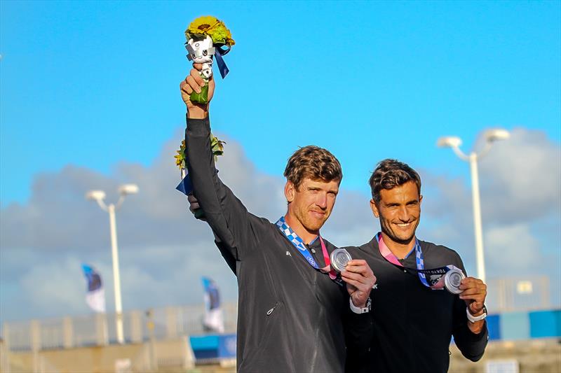 Peter Burling and Blair Tuke (NZL) - 49er Medal ceremony - Tokyo2020 - Day 9- August 2, - Enoshima, Japan. - photo © Richard Gladwell - Sail-World.com / Photosport