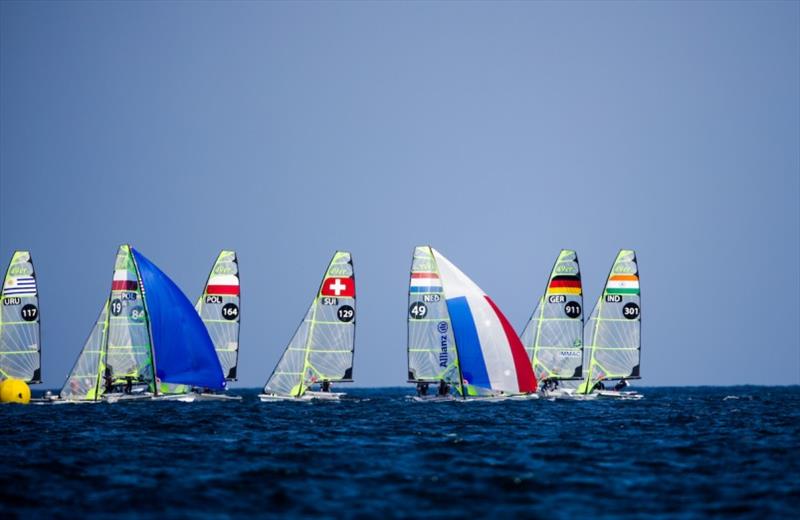 2021 Nacra 17, 49erFX and 49er World Championships in Mussanah - Day 1 photo copyright Sailing Energy / Oman Sail taken at Oman Sail and featuring the 49er class