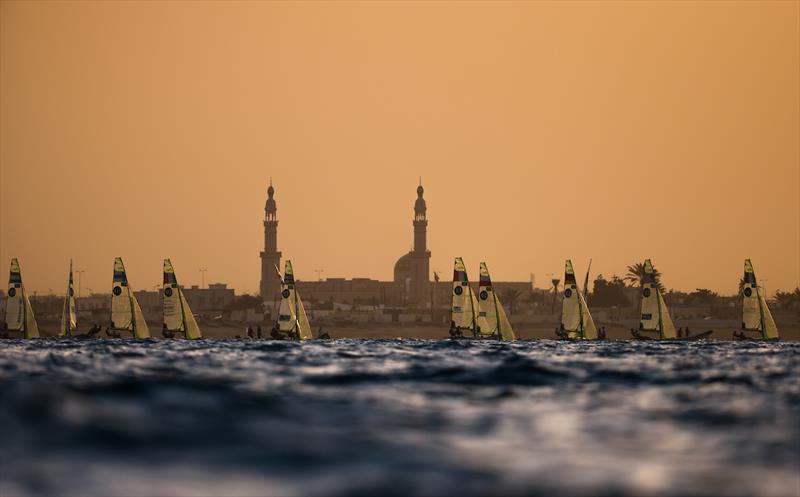 49er, 49erFX and Nacra 17 World Championships photo copyright Sailing Energy / Pedro Martinez taken at Oman Sail and featuring the 49er class