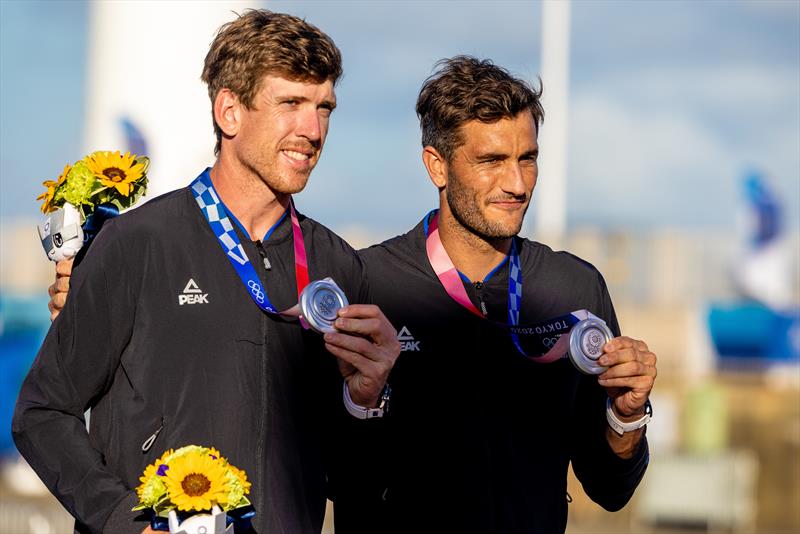 Peter Burling and Blair Tuke - Silver medalists - 49er - Tokyo2020 photo copyright Sailing Energy taken at  and featuring the 49er class