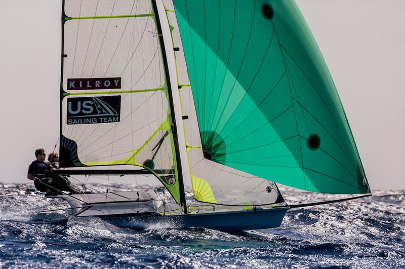 49er continues to be led by the Americans Andrew Mollerus and Ian Macdiarmid - Lanzarote International Regatta 2022 photo copyright Sailing Energy taken at  and featuring the 49er class