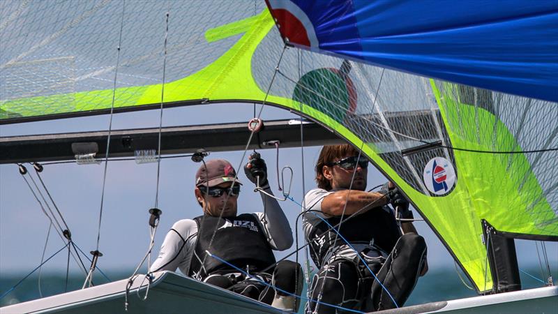 49er -  Day 2 - Oceanbridge NZL Sailing Regatta - Takapuna BC February 18, 2022 - photo © Richard Gladwell / Sail-World.com/nz