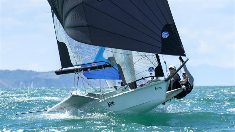 49er -  Day 2 - Oceanbridge NZL Sailing Regatta - Takapuna BC February 18, 2022 - photo © Richard Gladwell / Sail-World.com/nz