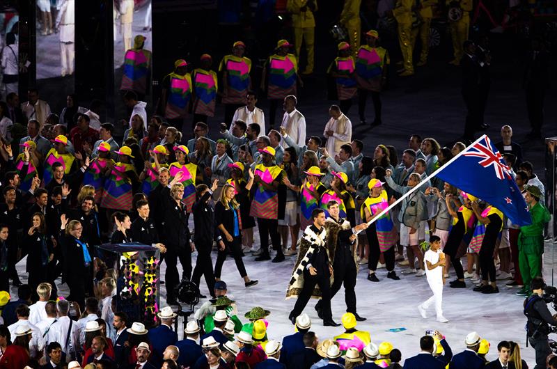 Opening ceremony Rio 2016 where Peter Burling and Blair Tuke were flagbearers for New Zealand - photo © Sailing Energy / World Sailing