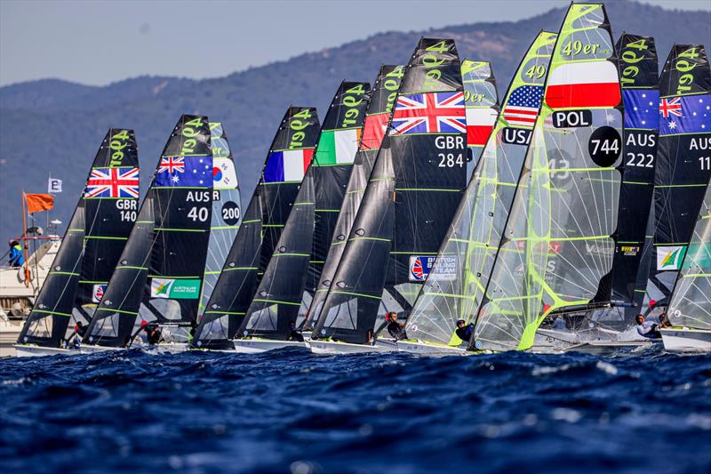 49er Start - NZL Sailing Team - Day 1 - 53rd Semaine Olympique Francais, Hyeres - April 2022 - photo © Sailing Energy / World Sailing