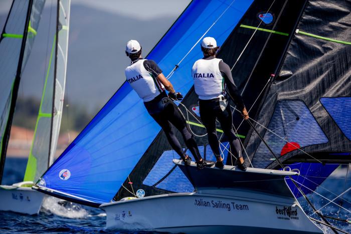 49er - Day 2 - 53rd Semaine Olympique Francais, Hyeres - April 2022 photo copyright Sailing Energy / FFVOILE taken at  and featuring the 49er class