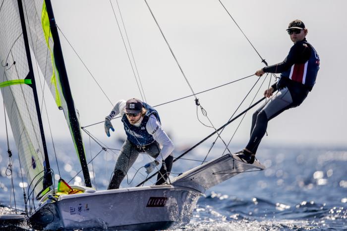 49er - Day 2 - 53rd Semaine Olympique Francais, Hyeres - April 2022 - photo © Sailing Energy / FFVOILE