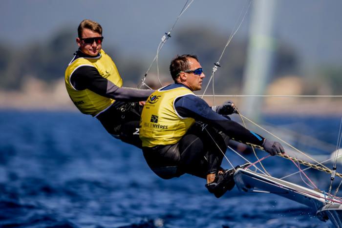 49er - Day 2 - 53rd Semaine Olympique Francais, Hyeres - April 2022 photo copyright Sailing Energy / FFVOILE taken at  and featuring the 49er class