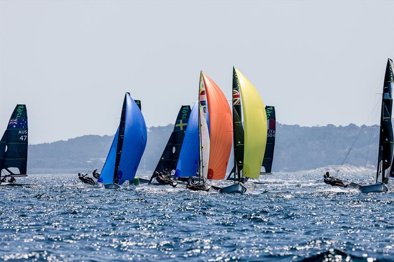 49er - Day 3 - 53rd Semaine Olympique Francais, Hyeres photo copyright Sailing Energy / FFVOILE taken at  and featuring the 49er class