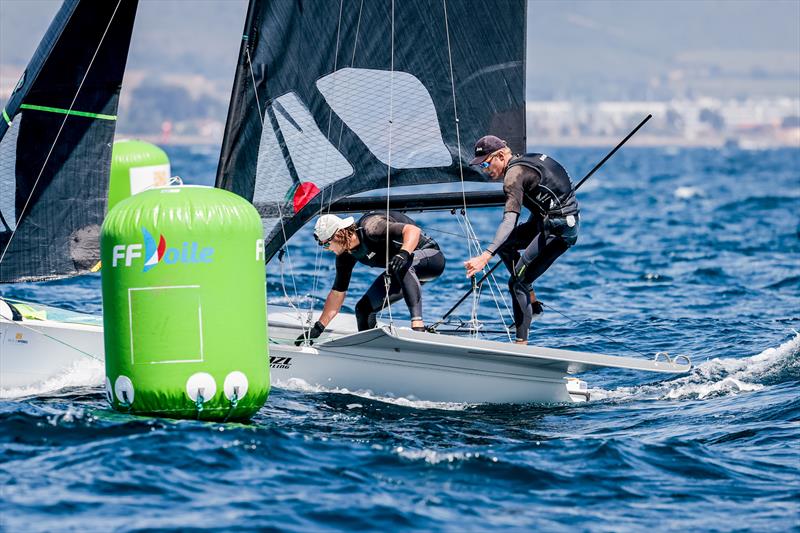 Sam Bacon & Henry Gautrey- (NZL) 49er - NZL Sailing Team - Semaine Olympique Française de Hyères - April 2022 - photo © Sailing Energy/FFVOILE