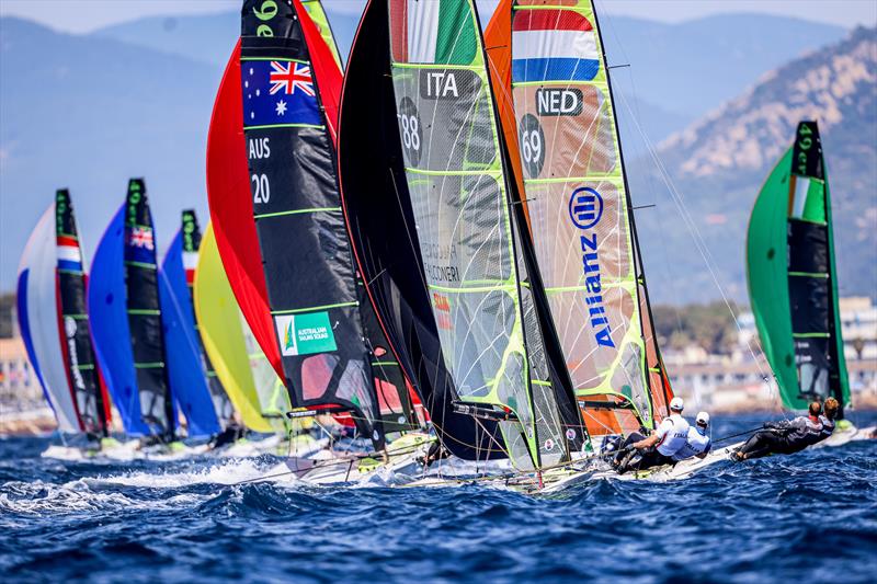 49er - Day 5 - 53rd Semaine Olympique Francais, Hyeres photo copyright Sailing Energy / FFVOILE taken at COYCH Hyeres and featuring the 49er class