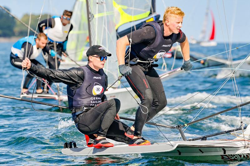 Tim Fischer (left) and Fabian Graf - shown here at Kiel Week 2020 - will be competing as runners-up photo copyright Christian Beeck / Kieler Woche taken at Kieler Yacht Club and featuring the 49er class