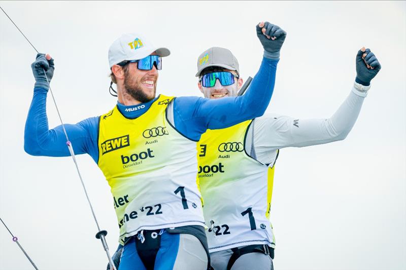 British 49er winners Peters & Sterritt at Kiel Week photo copyright Sascha Klahn / Kieler Woche taken at Kieler Yacht Club and featuring the 49er class