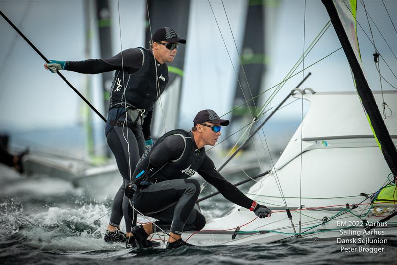 Isaac McHardie and William Mckenzie (NZL) - 2022 European 49er Championships, Aarhus Denmark, July 2022 - photo © Peter Brogger